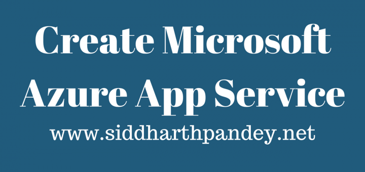 Create Microsoft Azure App Service
